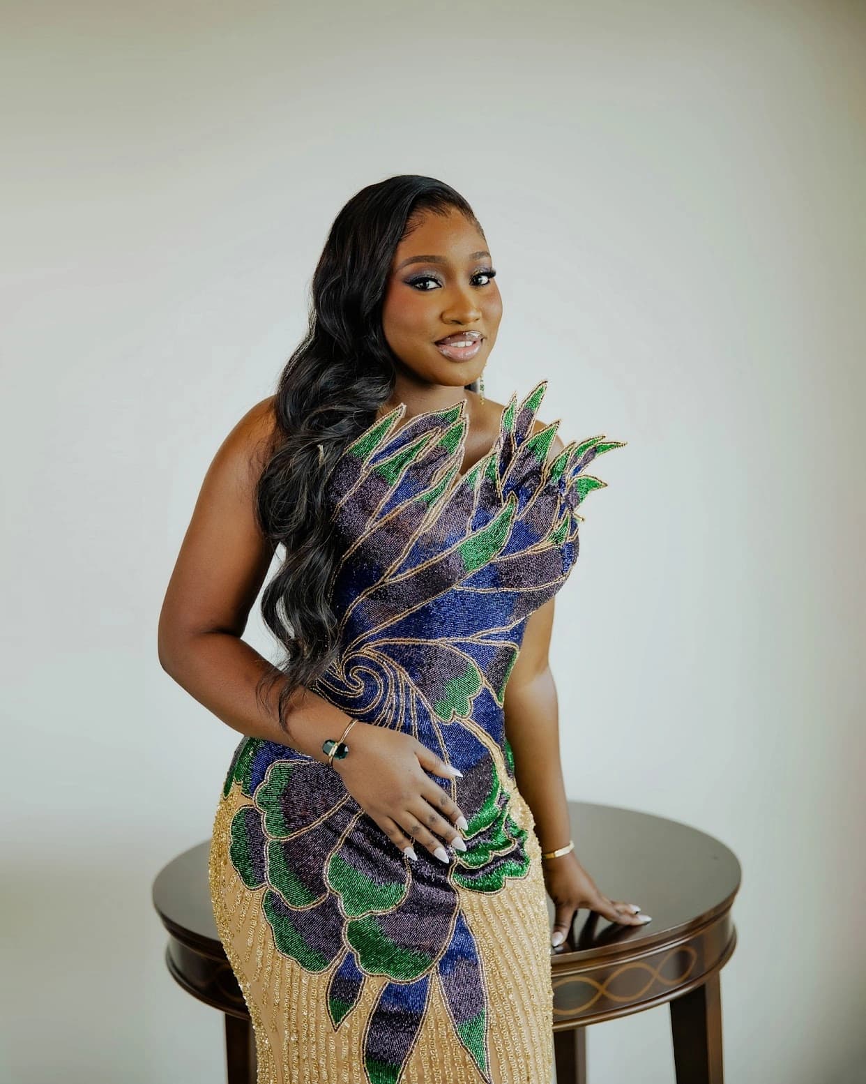 Professional woman in elegant black outfit